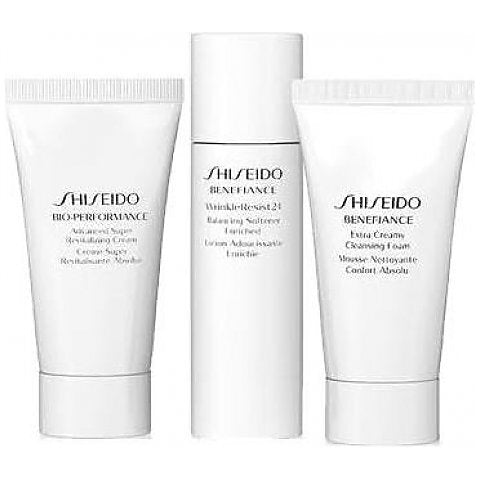 W Benefiance Wrinkleresist 24 Starter Kit Extra Creamy Cleansing Foam 30 Ml Balancing Softener Enriched 30 Ml Day Cream Spf15 30 Ml